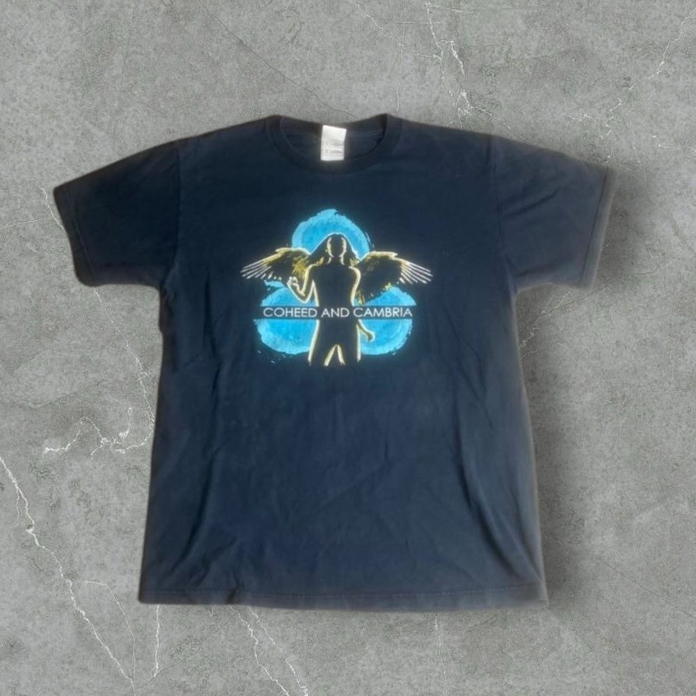 Vintage Coheed And Cambria Shirt Mens Medium Black Y2K Band Tee Rock Angel Metal